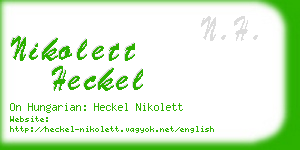 nikolett heckel business card